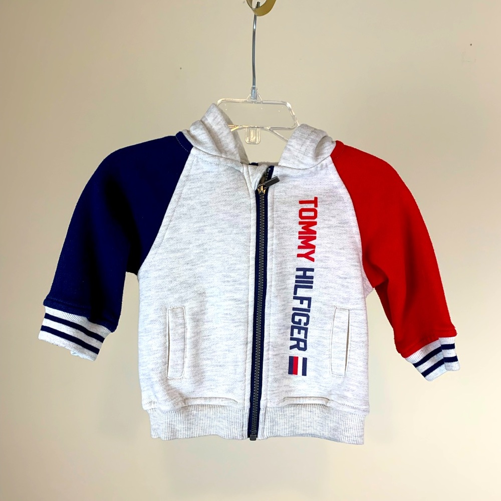 Tommy Hilfiger infant zip front hoodie, Size 3-6 mos
